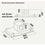 Falmec Stella 90厘米 800m³/h 嵌入式抽油煙機 (不銹鋼)
